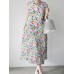 Calico Sleeveless Round Neck Print Dress