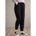 Organic Black Pants Plus Size Clothing Spring Elastic Waist Gifts Casual Pants