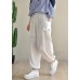 Unique White High Waist Chiffon Spring Pants