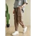 Bohemian Chocolate pockets Patchwork Cotton Pants