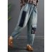 Retro Patch Embroidered Jeans Women's Spring Loose Harem Pants